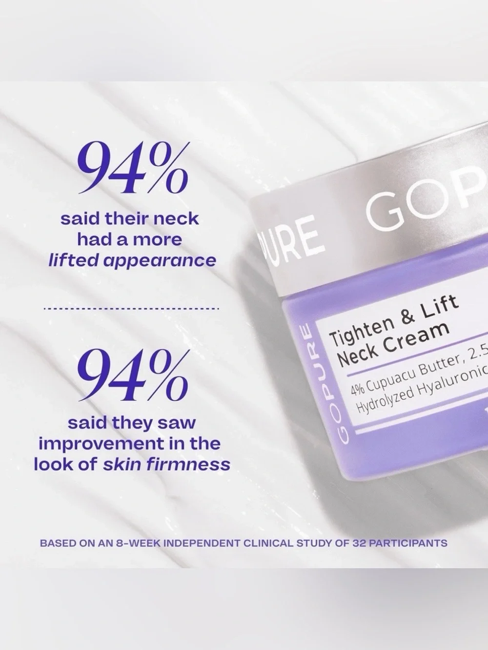 GOPURE Tighten & Lift Neck Firming Cream ~ 1.7 oz Exp: 12/2028 ~ New in Box